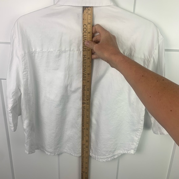 NWT J Crew Size 0 XS Herringbone twill button-up shirt White Career Corpcore - Picture 5 of 6